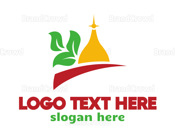 Taj Mahal Leaf Logo