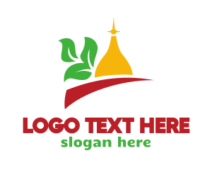 Temple - Taj Mahal Leaf logo design