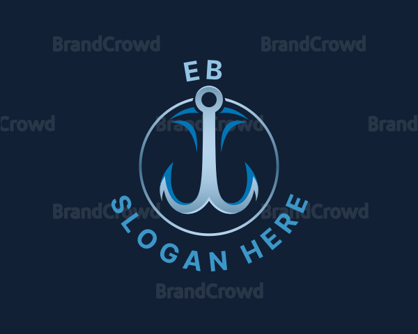 Aquatic Fishing Hook Logo