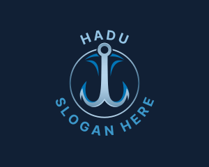 Aquatic Fishing Hook Logo