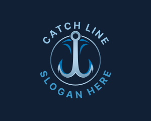 Hook - Aquatic Fishing Hook logo design