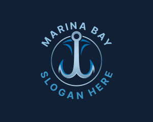 Seaport - Aquatic Fishing Hook logo design