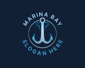 Aquatic Fishing Hook logo design