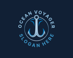 Seafarer - Aquatic Fishing Hook logo design