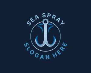 Aquatic Fishing Hook logo design