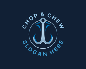 Seafood - Aquatic Fishing Hook logo design
