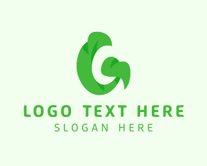 Leaf - Green Plant Letter G logo design