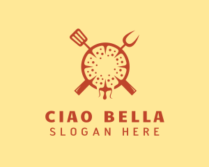 Red Pizza Restaurant logo design