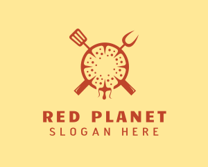 Red Pizza Restaurant logo design