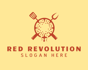 Red Pizza Restaurant logo design