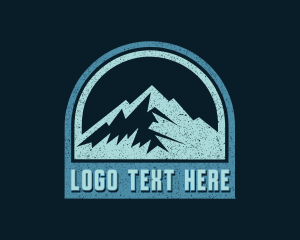 Trekking - Mountain Hiking Adventure logo design