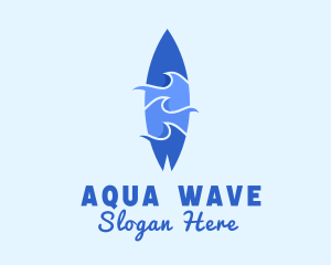 Beach Surfing Waves logo design