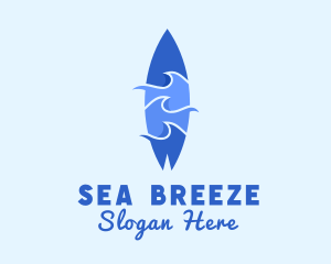 Coastline - Beach Surfing Waves logo design