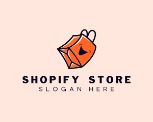 Shopping Bag Smile Store logo design