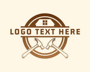 Carpentry Hammer Construction Logo