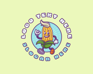 Sweet Corn - Corn Cartoon Character logo design