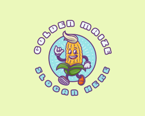 Corn Cartoon Character logo design