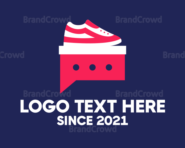 Sneakers Footwear Chat Logo