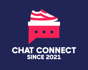 Chatting - Sneakers Footwear Chat logo design