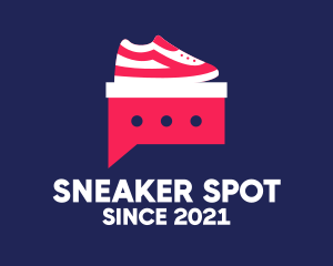 Sneakers Footwear Chat  logo design