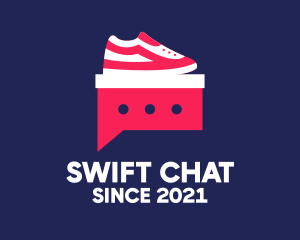 Sneakers Footwear Chat  logo design