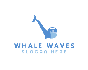Whale - Smoking Pipe Whale logo design