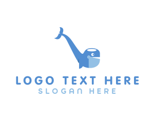 Hookah - Smoking Pipe Whale logo design