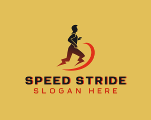 Runner - Lightning Bolt Runner logo design