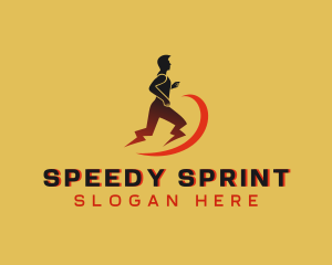 Sprint - Lightning Bolt Runner logo design