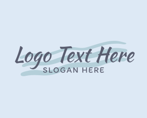 Glam - Blue Wave Wordmark logo design