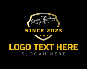 Pickup Truck - Pickup Truck Badge logo design