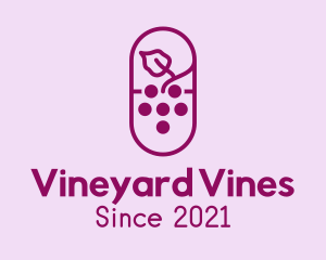 Purple Grape Vineyard logo design