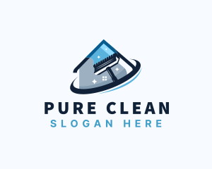 Squeegee Cleaning Housekeeping logo design