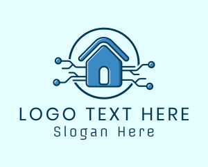 Blue - Digital Circuit House logo design