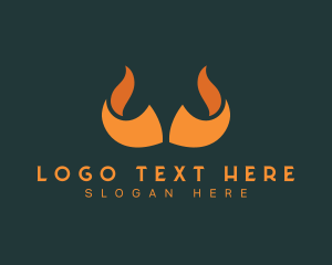 Abstract Buffalo Horn logo design