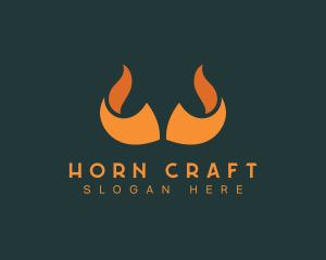 Horn - Abstract Buffalo Horn logo design
