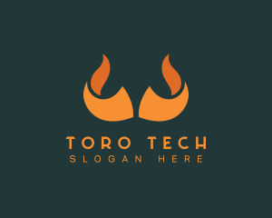 Toro - Abstract Buffalo Horn logo design