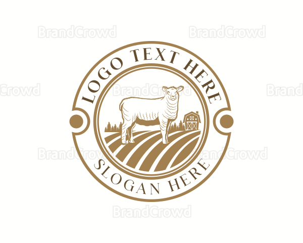 Lamb Sheep Farm Logo