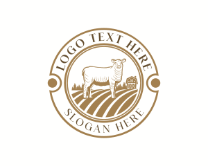 Meat - Lamb Sheep Farm logo design