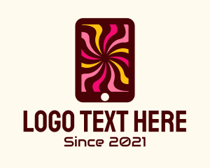 Smartphone - Psychedelic Mobile Tablet logo design