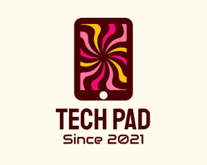 Ipad - Psychedelic Mobile Tablet logo design