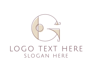 Microblading - Retro Boutique Letter G logo design