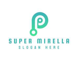 Minimalist Tech P Logo
