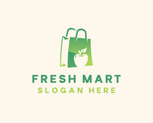 Grocery - Grocery Apple Shopping Bag logo design