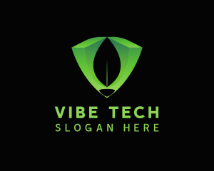 Green Tech Letter V  logo design