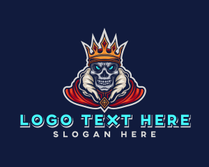 Skull - Crowned Skull King Gaming logo design