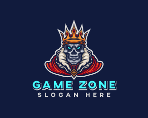 Crowned Skull King Gaming logo design