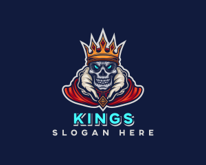 Crowned Skull King Gaming logo design