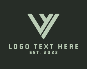 Pyramid - Industrial Business Agency Letter V logo design