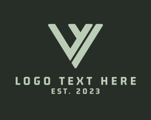 Green - Industrial Business Agency Letter V logo design